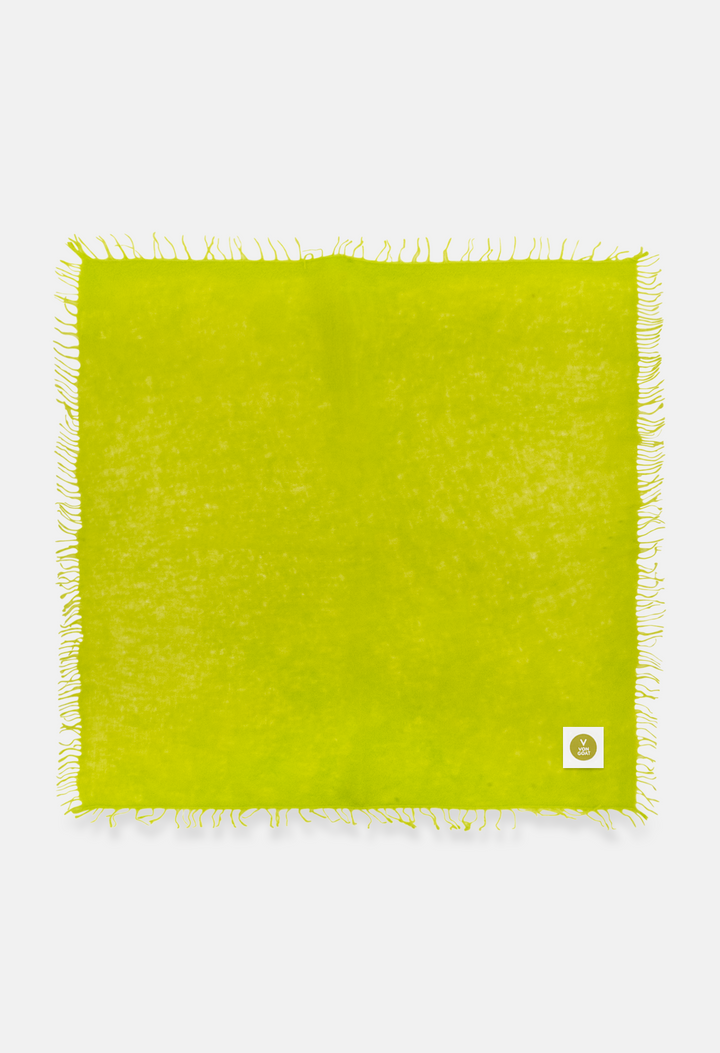 Neon Yellow Bandana with Fringes