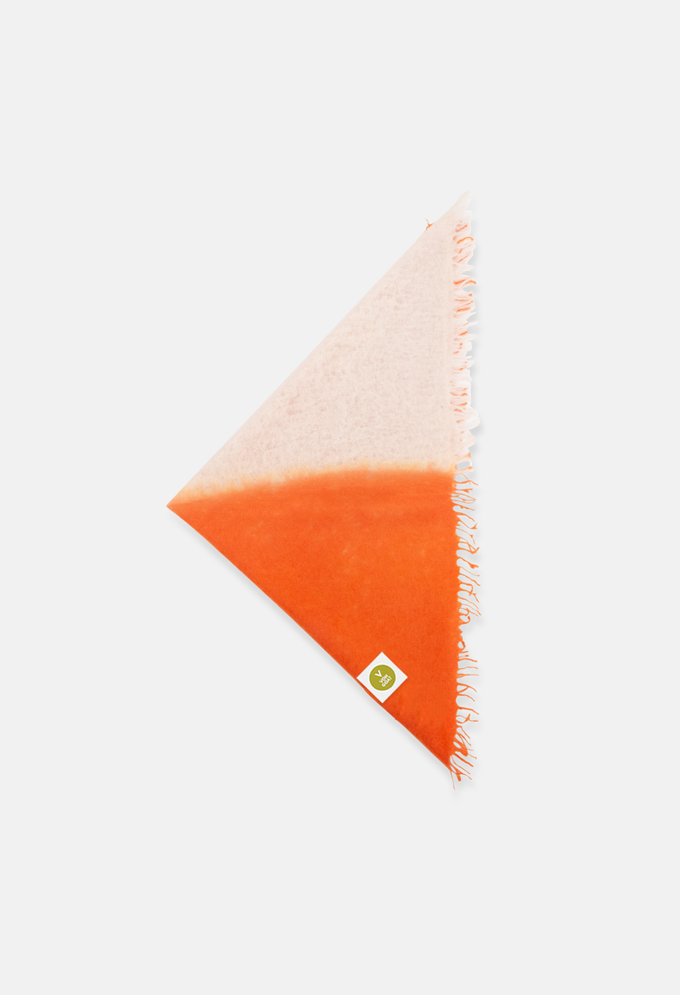 Bandana Icebear/Orange Daisy mit Fransen