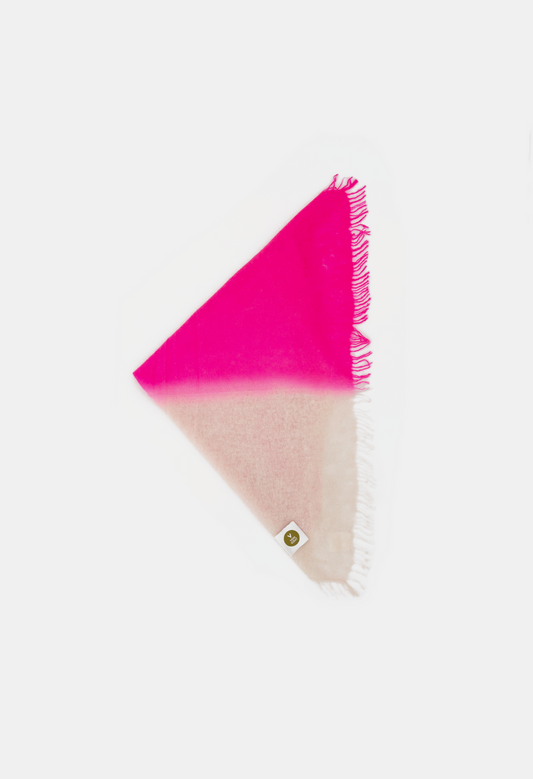 BANDANA CANNOLI CREAM/SUGAR PLUM mit Fransen