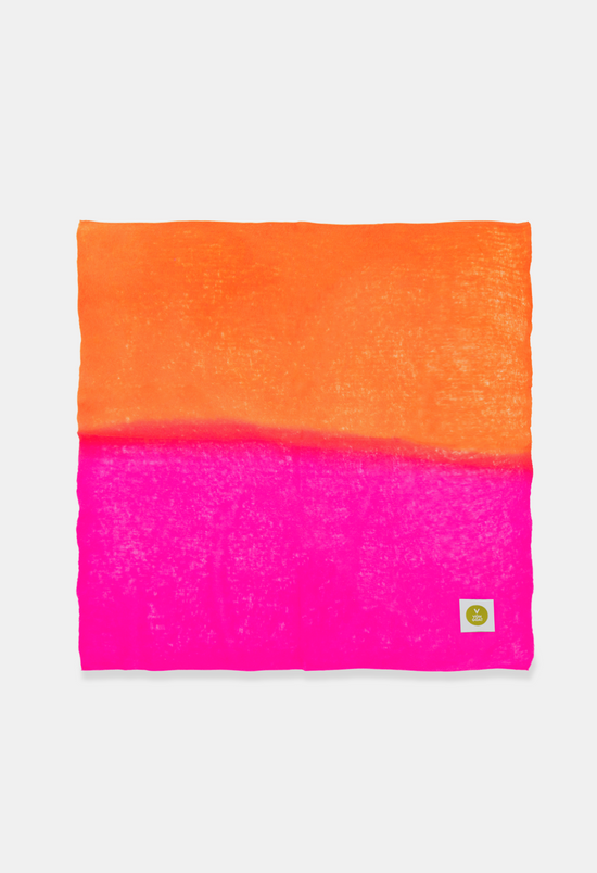 BANDANA NEON PINK/ORANGE DAISY