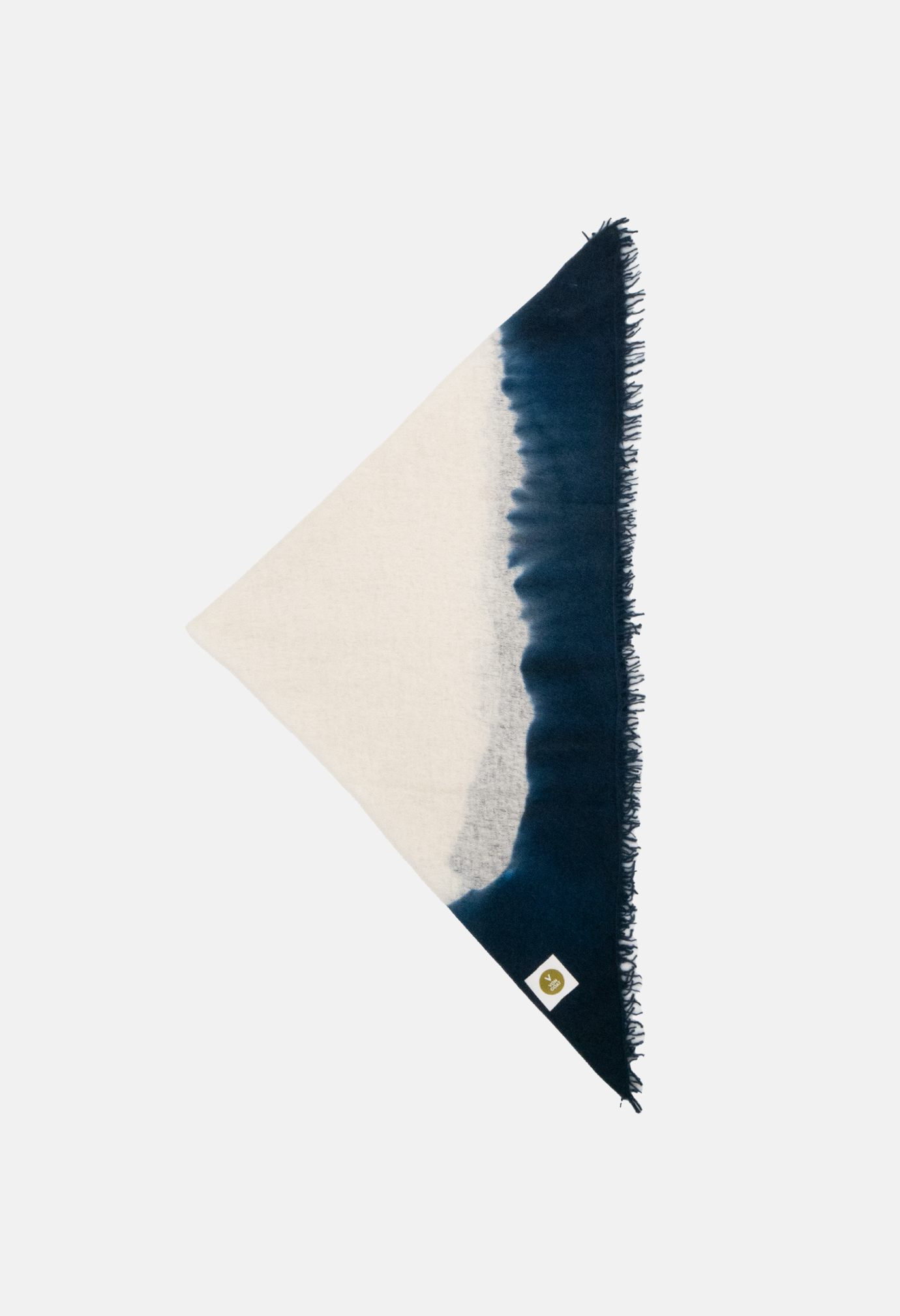 Bandana White/Dark Navy XL mit Fransen