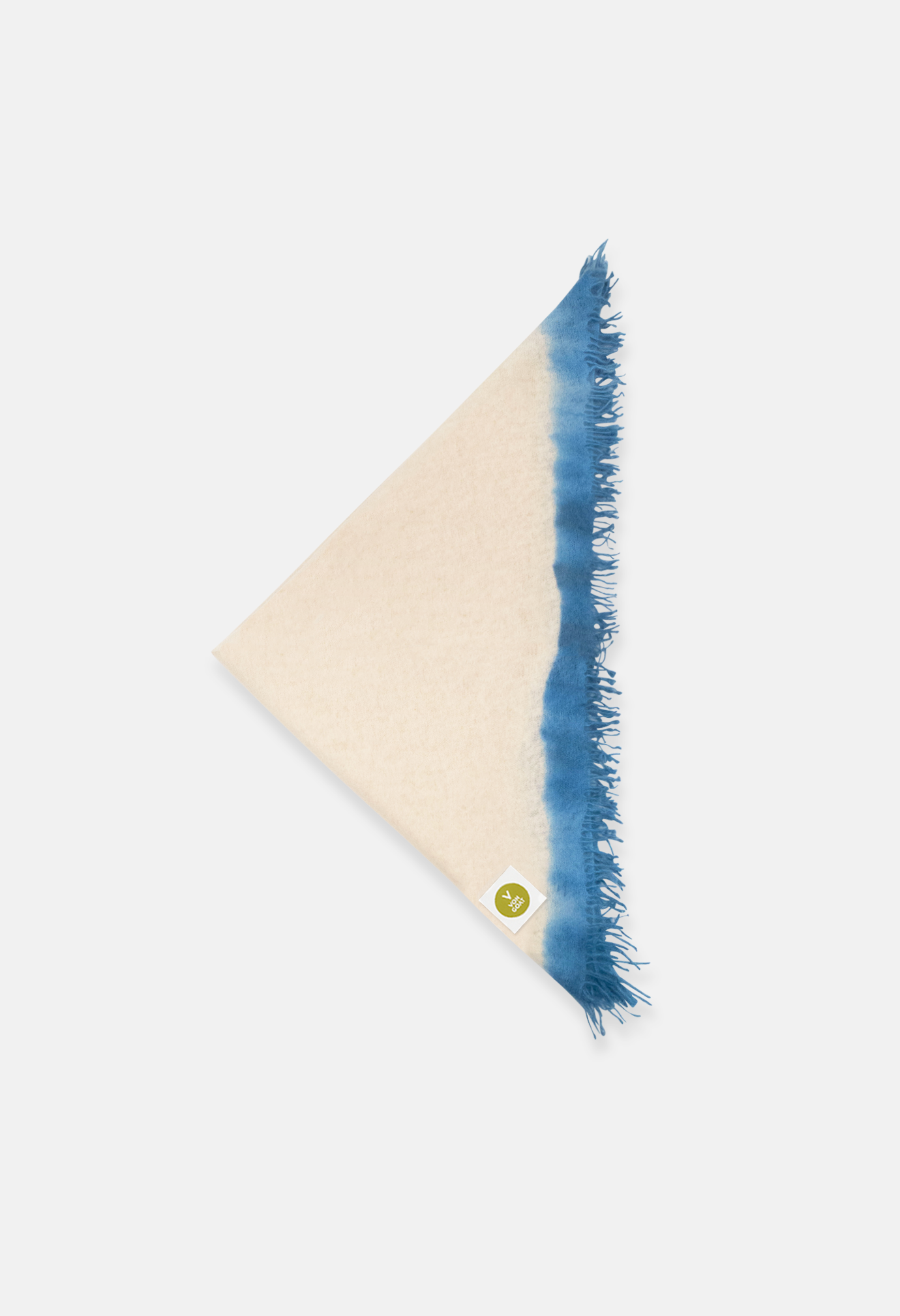 Bandana Tofu/Aegan Blue mit Fransen