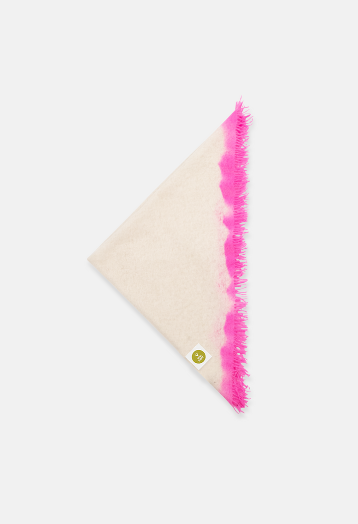 Bandana Tofu/Neon Plum mit Fransen