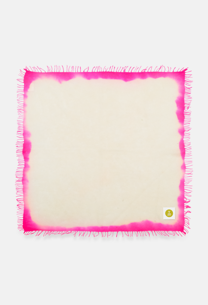 Bandana Tofu/Neon Plum mit Fransen