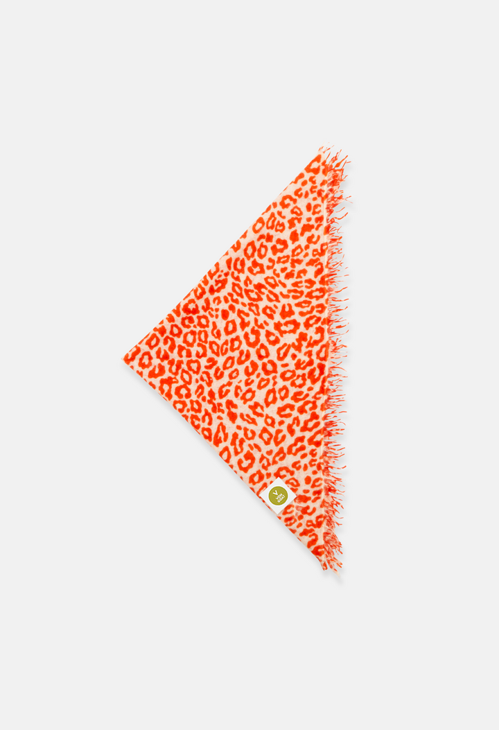 Bandana Leo Icebear Ass/Orange Daisy mit Fransen
