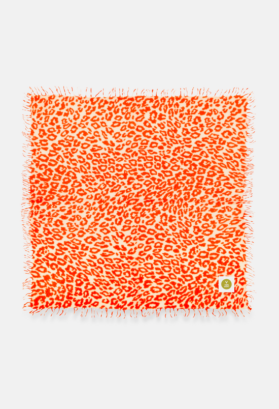 Bandana Leo Icebear Ass/Orange Daisy mit Fransen