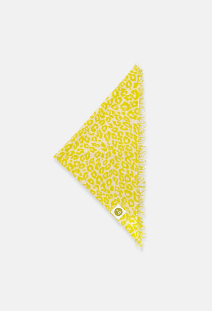 Bandana Leo Icebear Ass/Neon Yellow mit Fransen