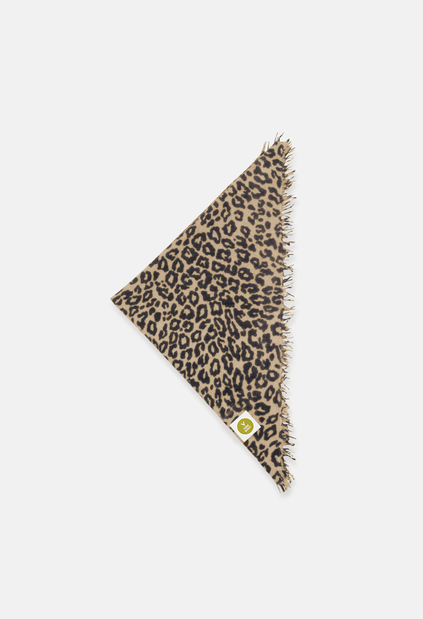 Bandana Leo Latte/Black mit Fransen