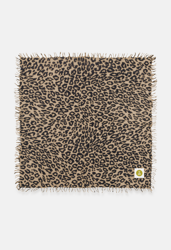 Bandana Leo Latte/Black mit Fransen