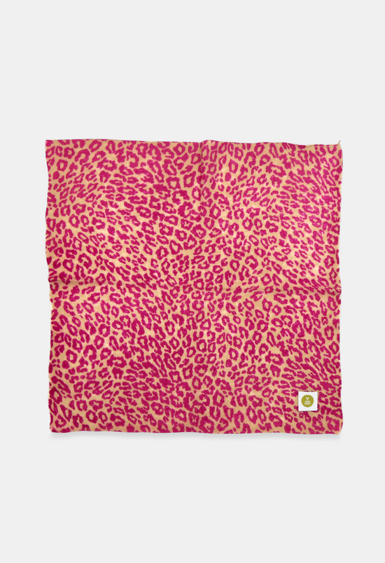 BANDANA LEO LATTE/NEON PINK