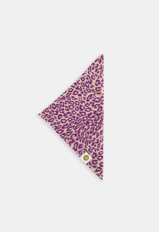 BANDANA LEO LATTE/NEON PURPLE
