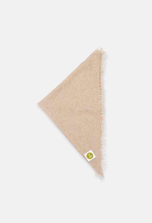 BANDANA MEL. BEIGE GLITTER mit Fransen