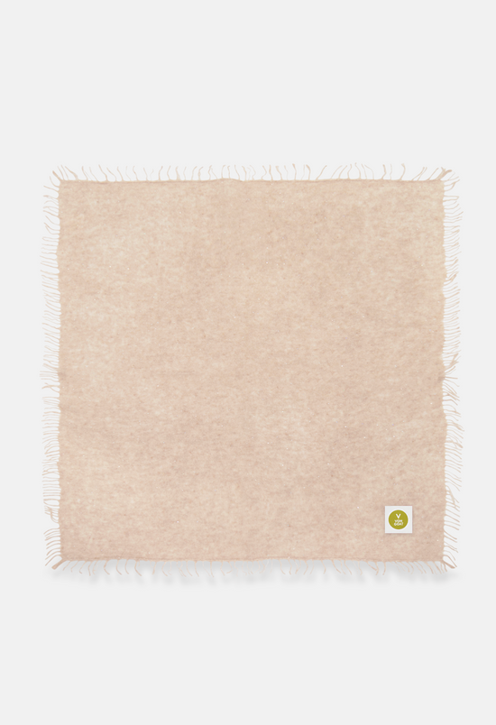 BANDANA MEL. BEIGE GLITTER mit Fransen