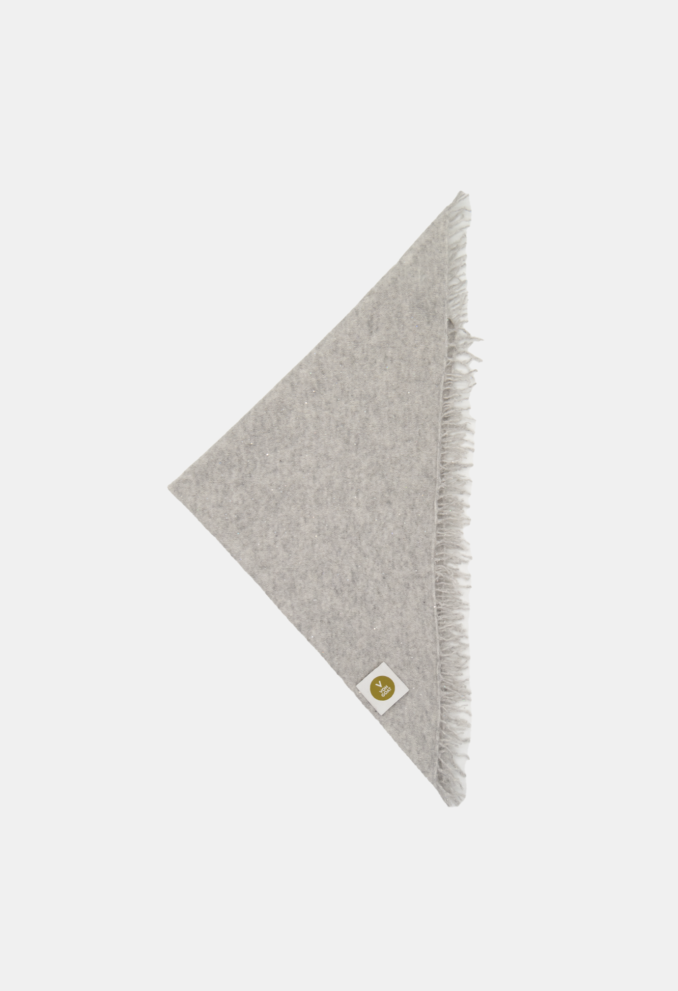 BANDANA MEL. LIGHT GREY GLITTER mit Fransen