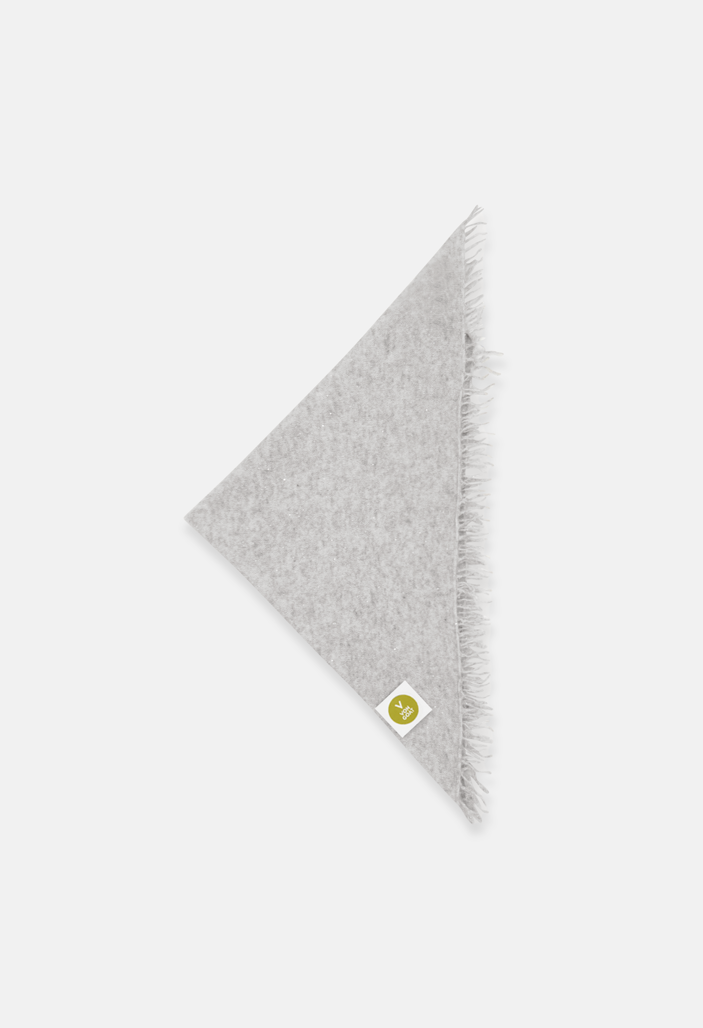 Bandana Mel. Light Grey Glitter mit Fransen