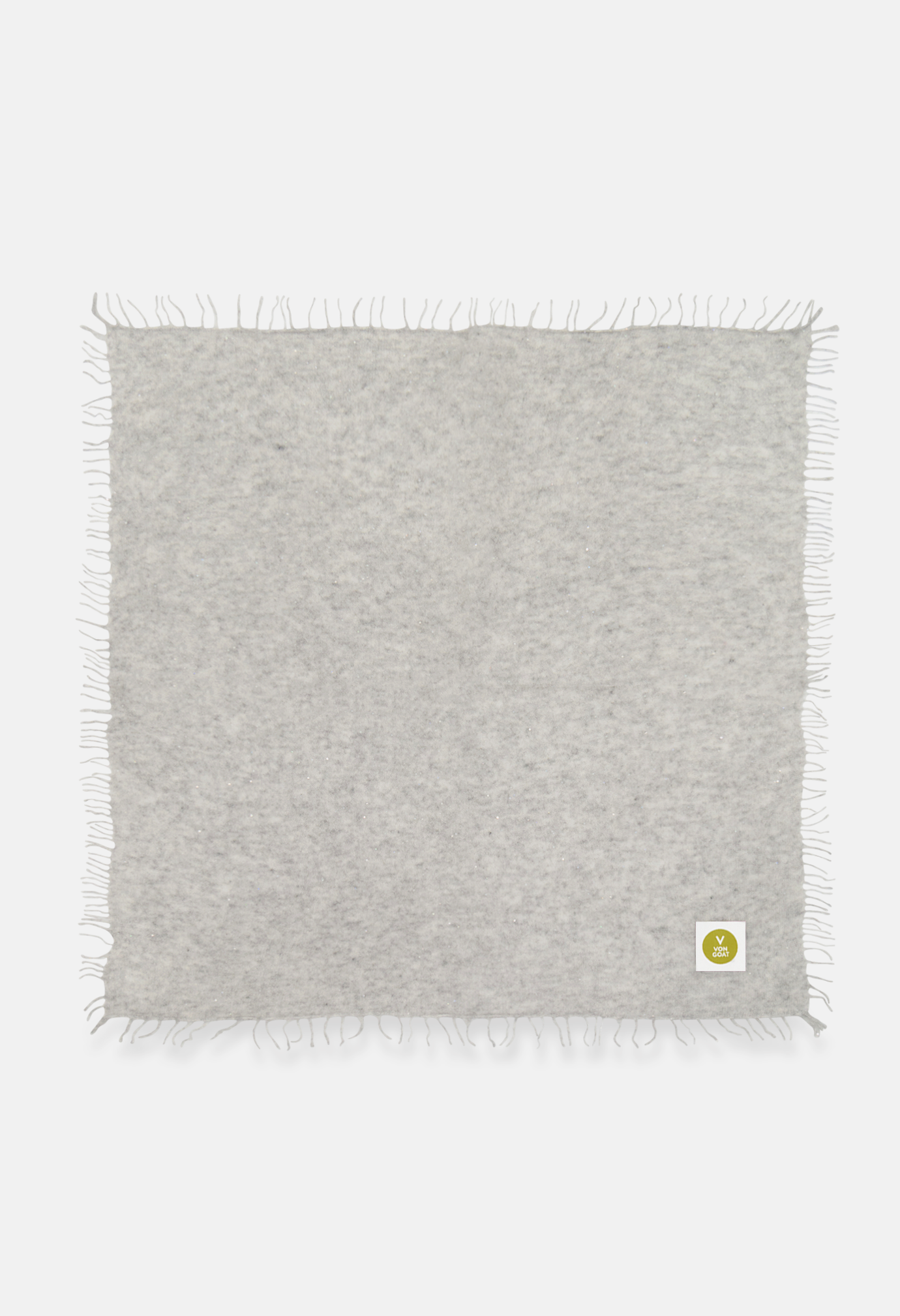 BANDANA MEL. LIGHT GREY GLITTER mit Fransen