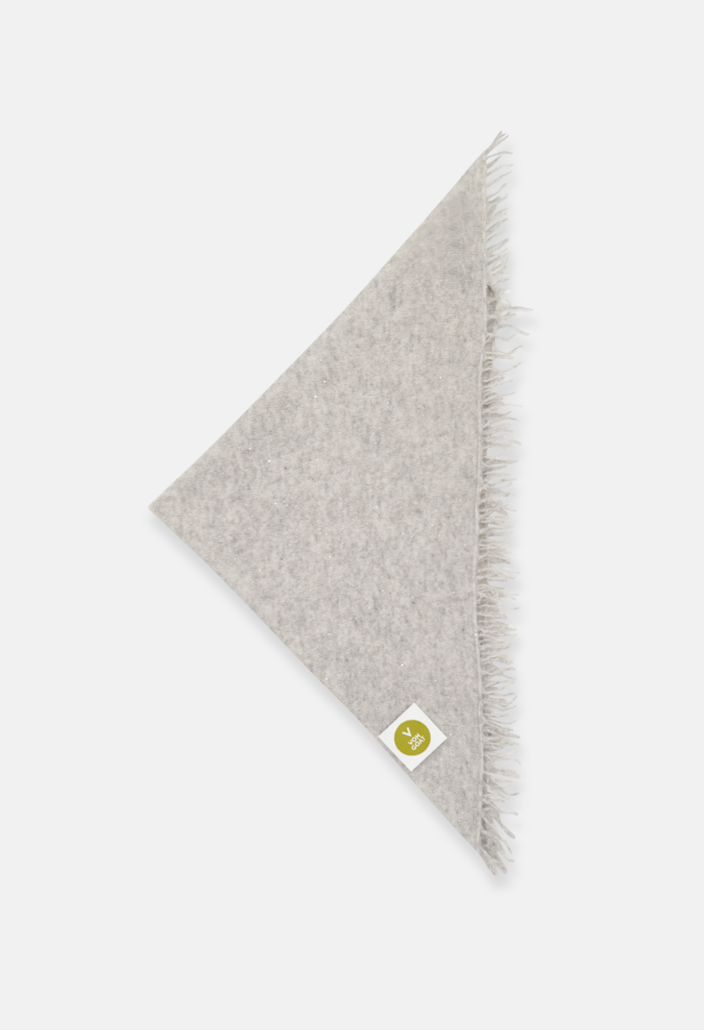 Bandana Mel. Light Grey Glitter XL mit Fransen