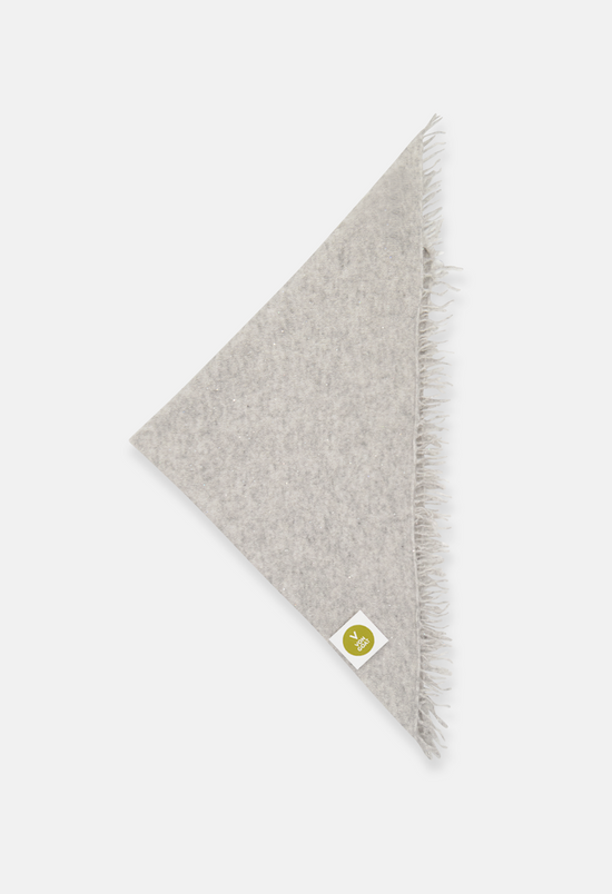 Bandana Mel. Light Grey Glitter XL mit Fransen