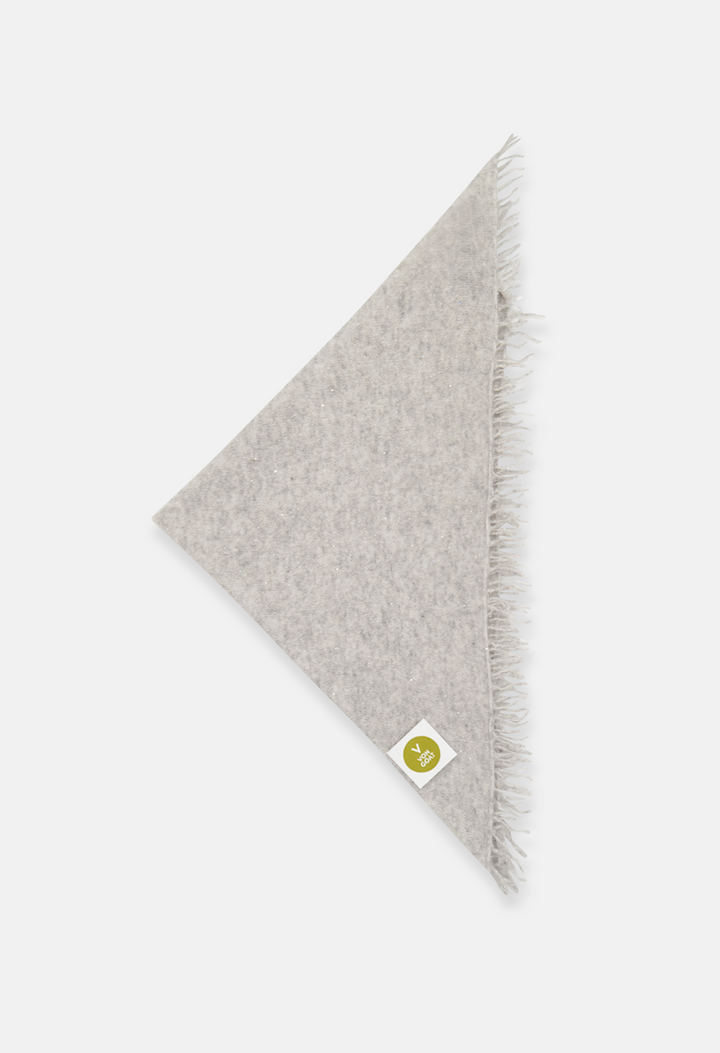 Bandana Mel. Light Grey Glitter XL mit Fransen