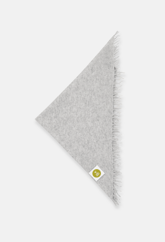 Bandana Mel. Light Grey Glitter XL mit Fransen