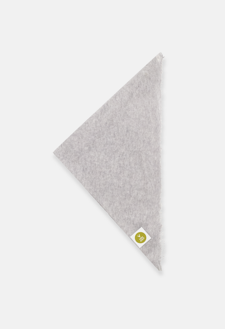 BANDANA MEL. LIGHT GRAY XL with fringes