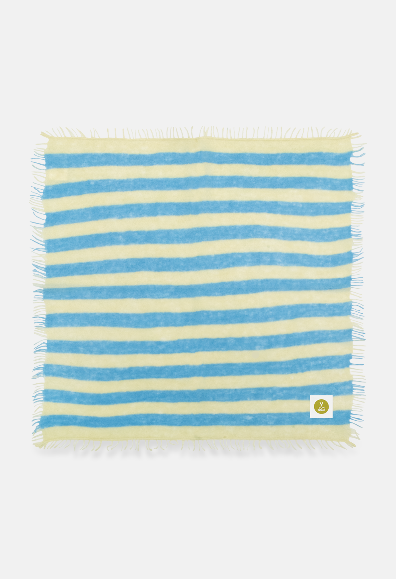 Bandana Transparent Yellow/Delicate Blue mit Fransen