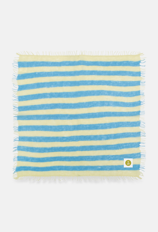 Bandana Transparent Yellow/Delicate Blue mit Fransen