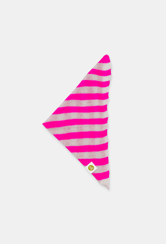 BANDANA NEON PINK/LIGHT GREY