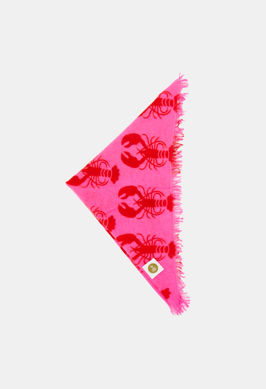 BANDANA LOBSTER SUGAR PLUM/ORANGE DAISY mit Fransen