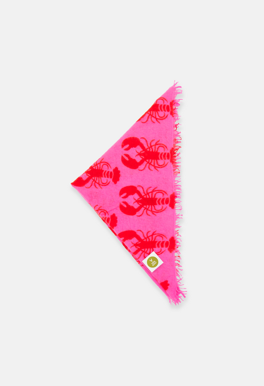 BANDANA LOBSTER SUGAR PLUM/ORANGE DAISY mit Fransen
