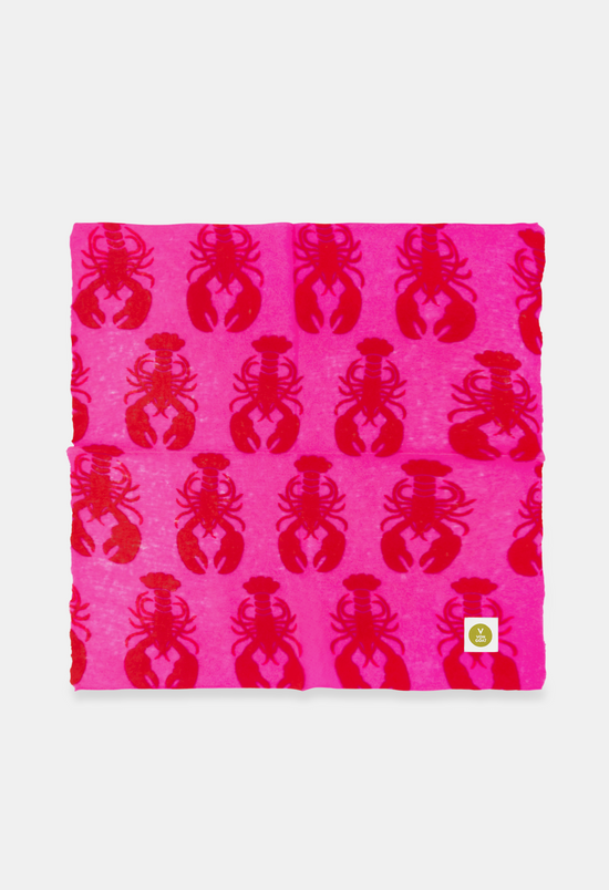 BANDANA LOBSTER SUGAR PLUM/ORANGE DAISY