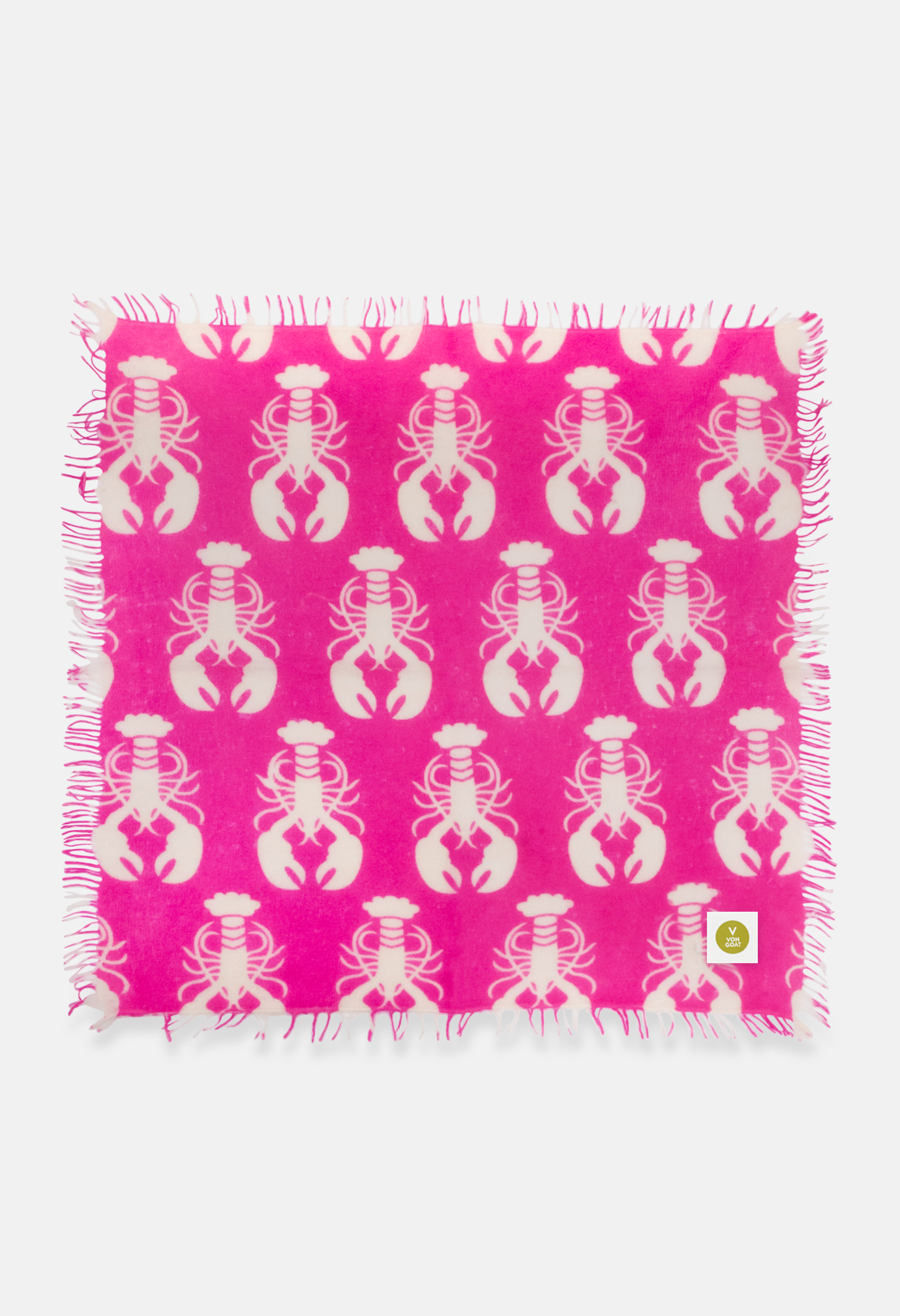 Bandana Lobster Sugar Plum/White mit Fransen