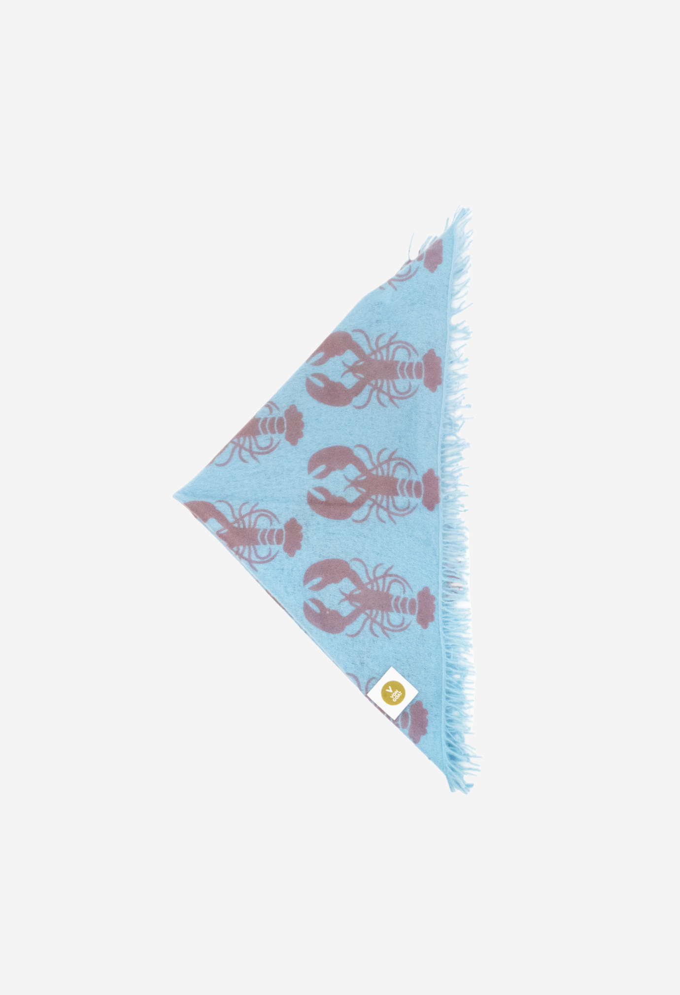 Bandana Lobster Delicate Blue/Zephyr mit Fransen