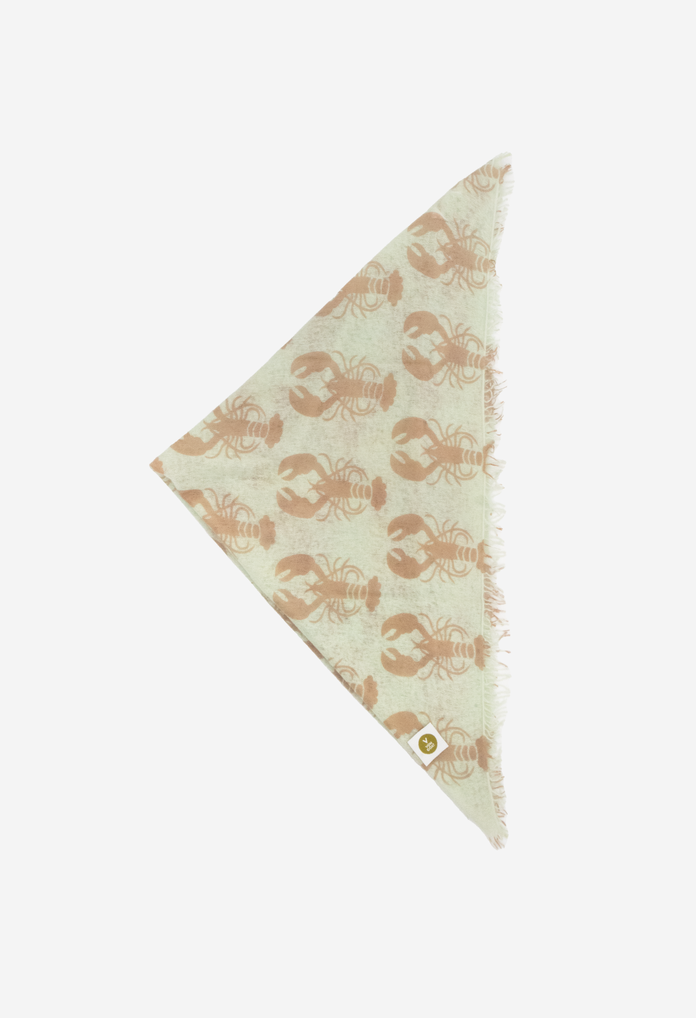 Bandana Lobster Greenish/Overcast XL with Fringes