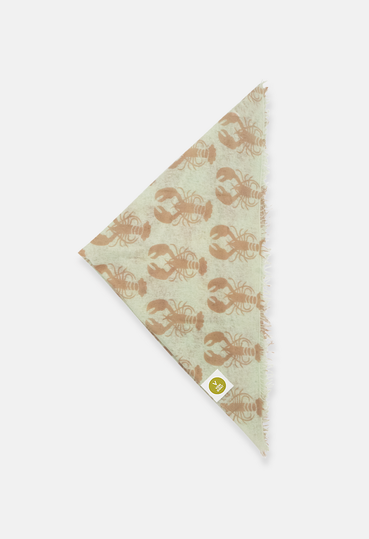 Bandana Lobster Greenish/Overcast XL mit Fransen