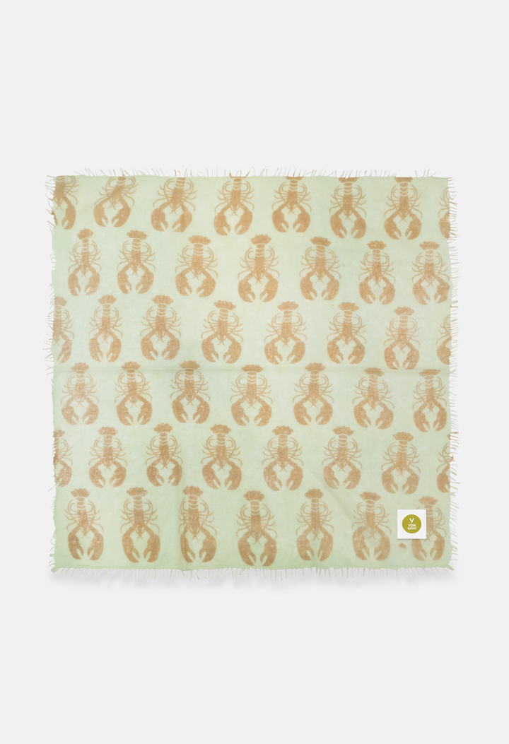 Bandana Lobster Greenish/Overcast XL mit Fransen