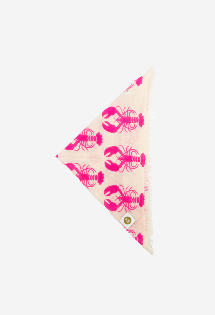 Bandana Lobster White/Sugar Plum mit Fransen