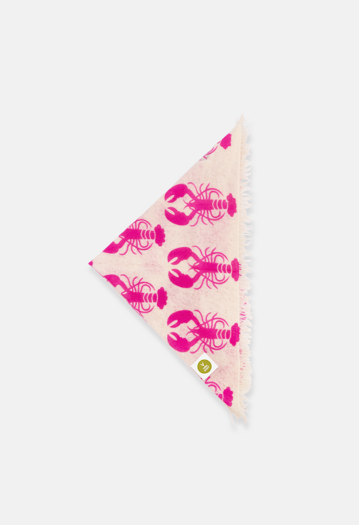 Bandana Lobster White/Sugar Plum mit Fransen