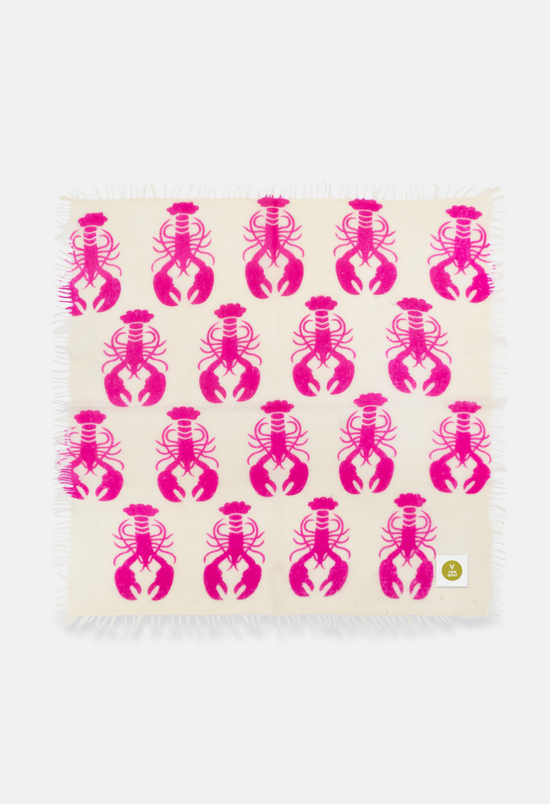 Bandana Lobster White/Sugar Plum mit Fransen