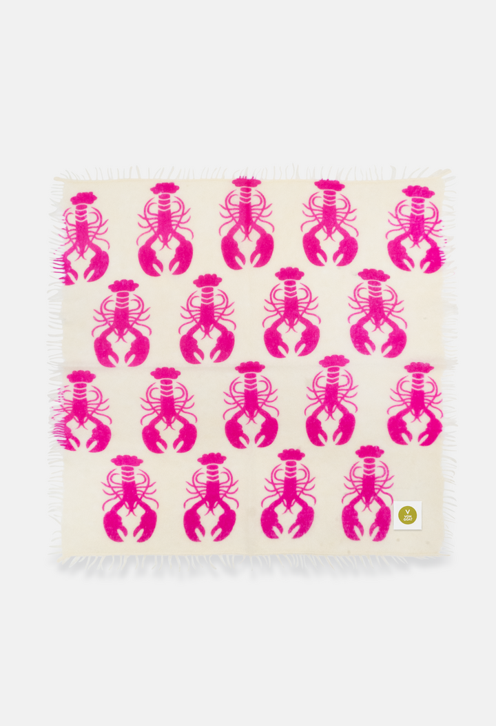 Bandana Lobster White/Sugar Plum mit Fransen