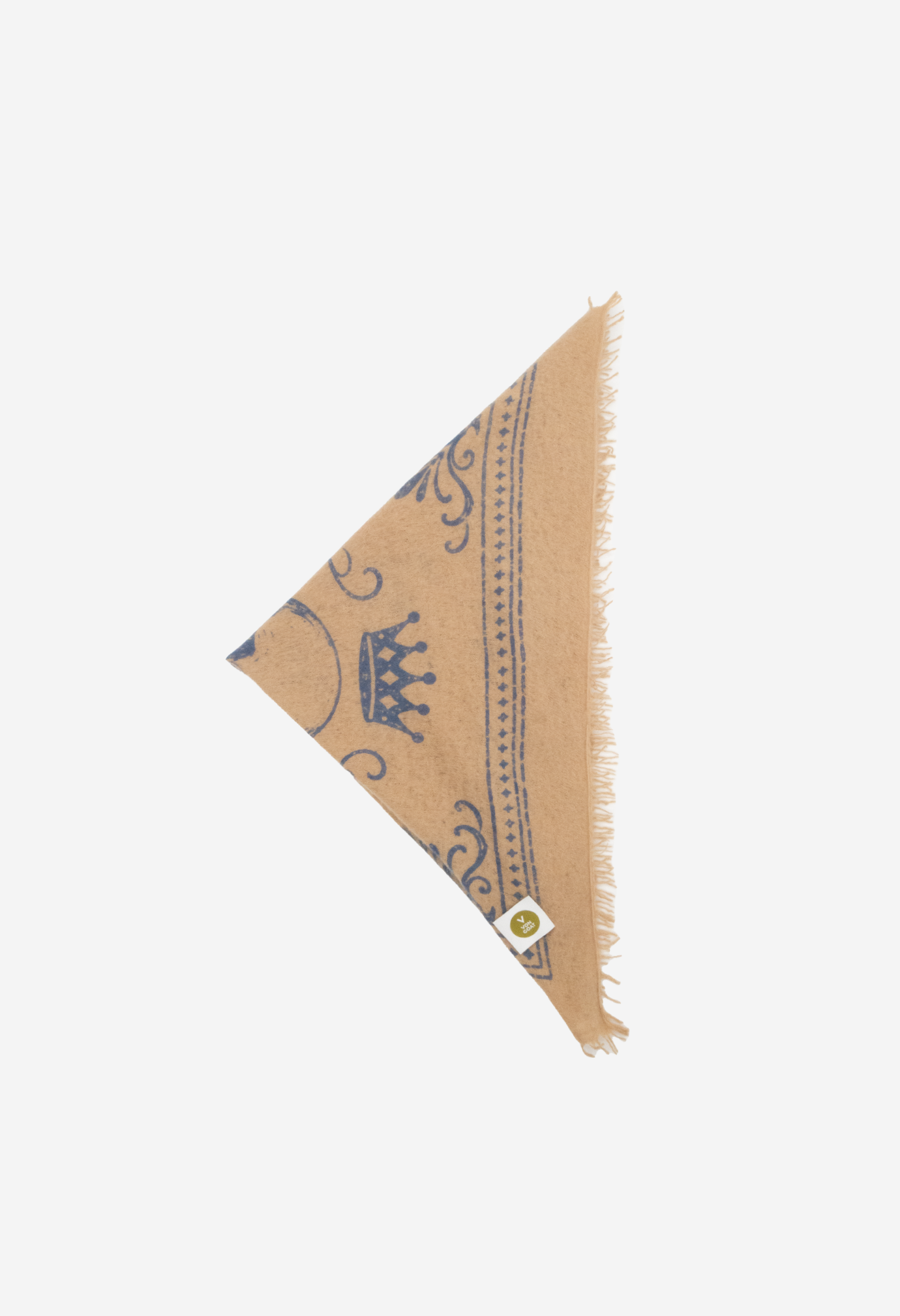 Bandana Skull Sand/Blue mit Fransen