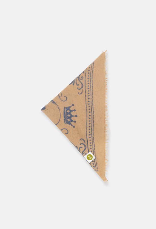 Bandana Skull Sand/Blue mit Fransen