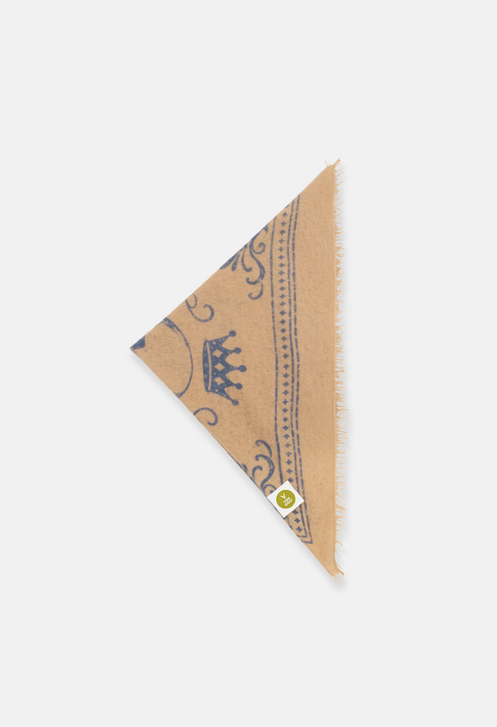 Bandana Skull Sand/Blue mit Fransen