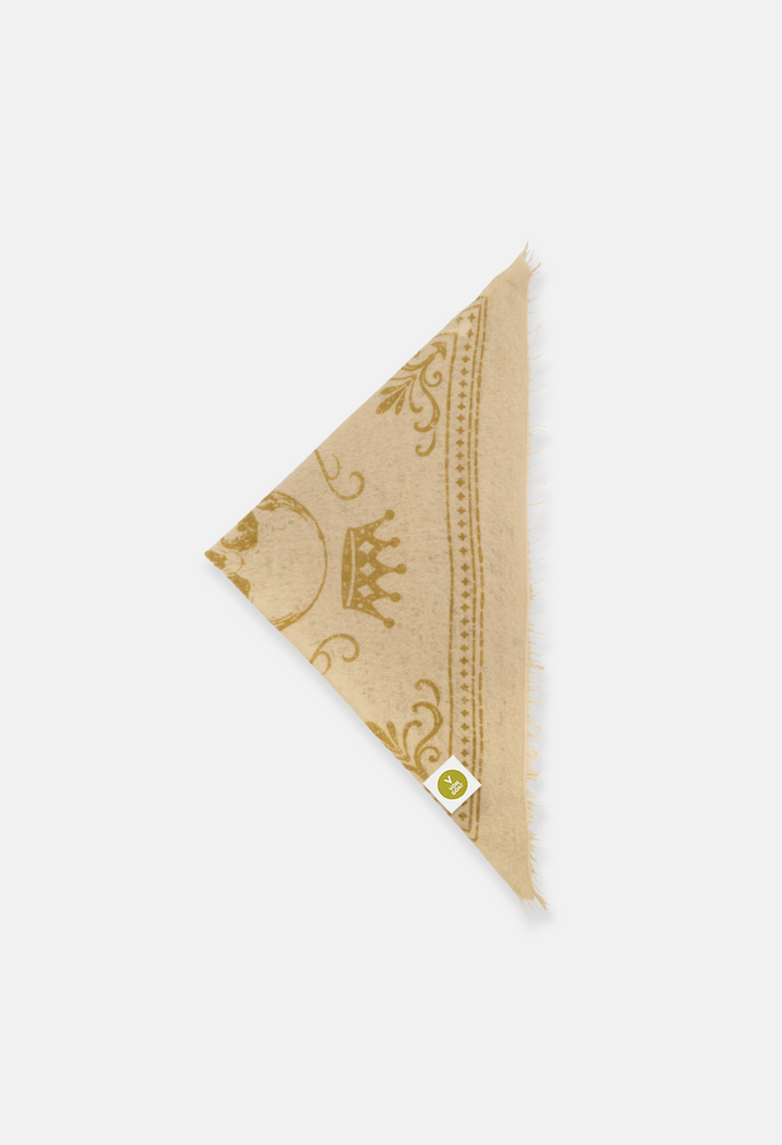Bandana Skull Biscotti/Bronze with Fringes