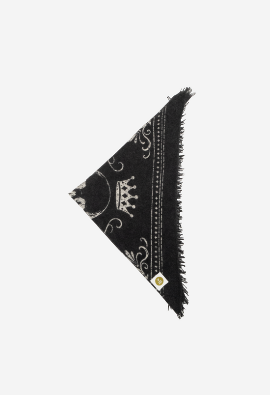 Bandana Skull Black/White with Fringes
