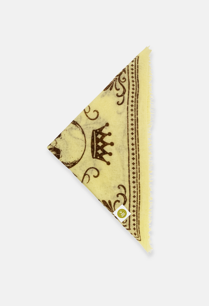 Bandana Skull Yellow/Monk's Robe XL mit Fransen