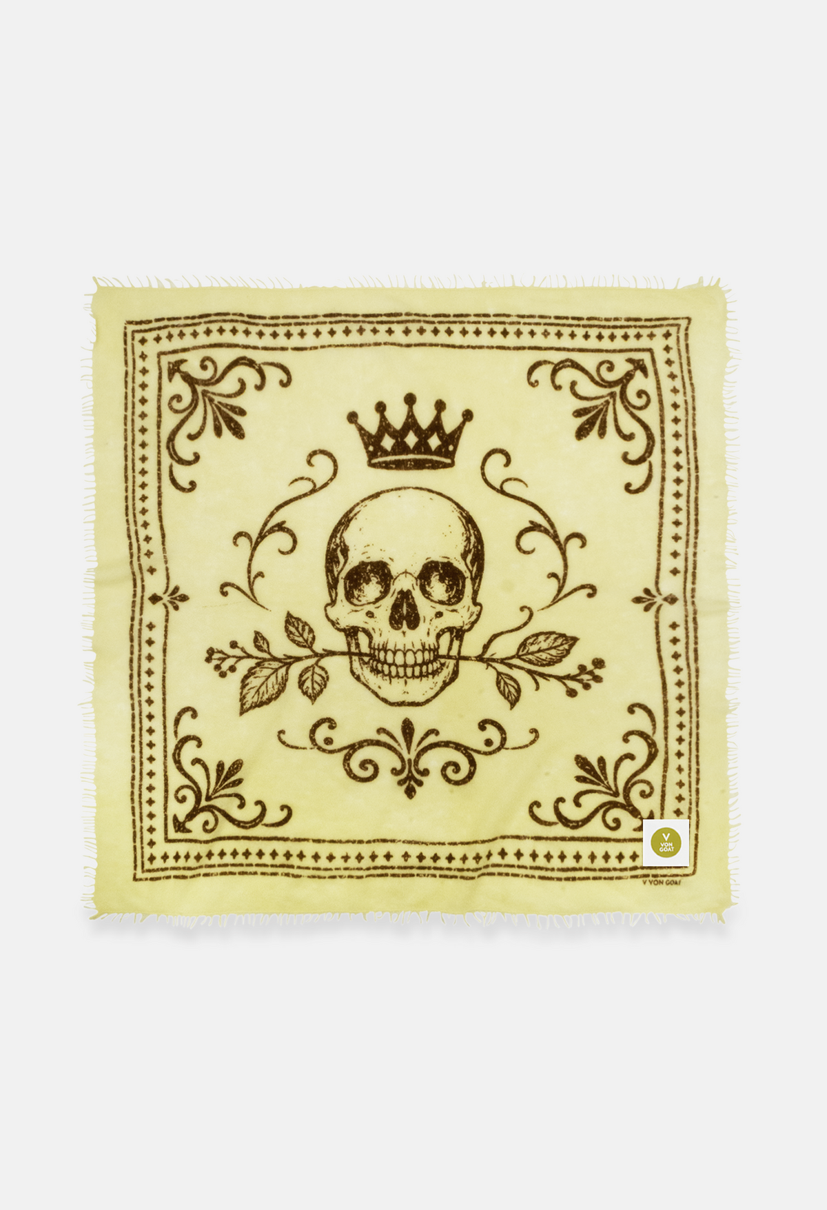 Bandana Skull Yellow/Monk's Robe XL mit Fransen
