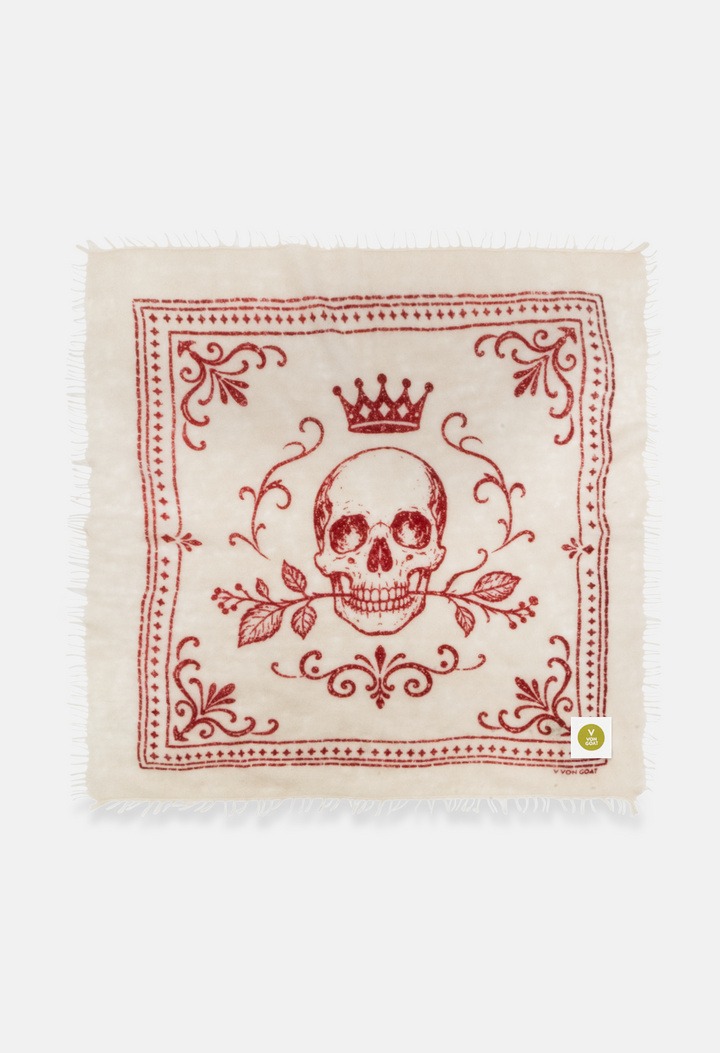 Bandana Skull Swizzle/Red mit Fransen
