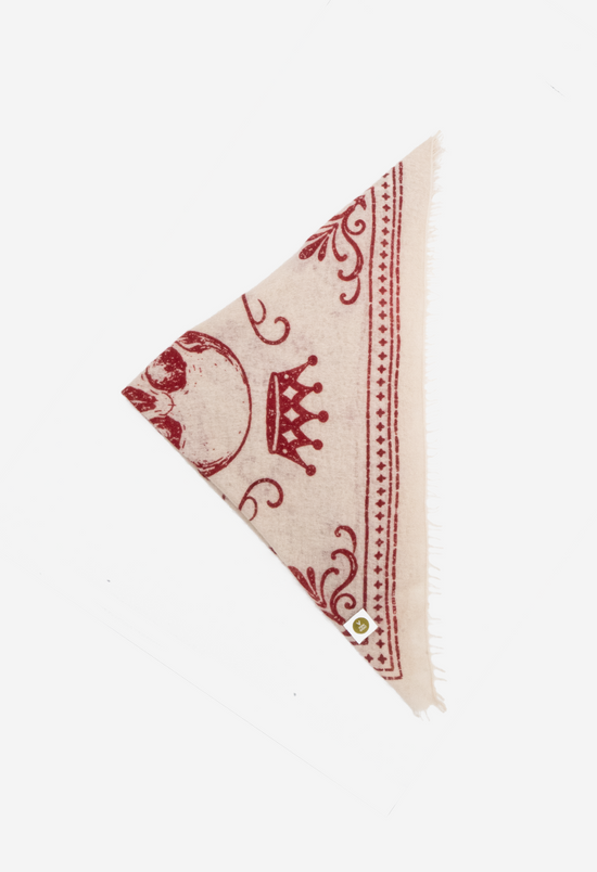 Bandana Skull Swizzle/Red XL mit Fransen