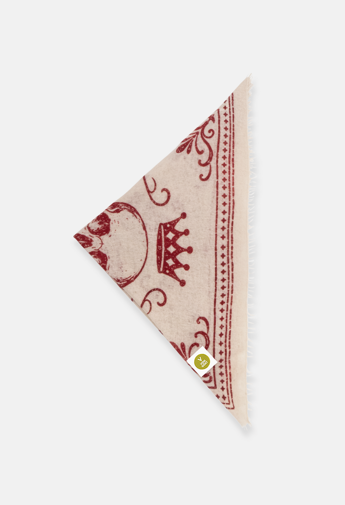 Bandana Skull Swizzle/Red XL mit Fransen